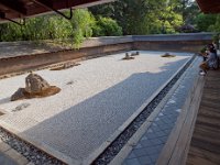 LR-20100517 0659   Zen Garden - Ryoan-Ji Temple  A rock-and-gravel garden comprising 15 rocks in five groupings, arranged on a bed of white gravel, it is renowned throughout the world as the ultimate example of the karesansui or "dry landscape" style rock garden in which nature is compressed  and given abstract expression within the confines of a very narrow space. -->  Zen Garden - Ryoan-Ji Temple  A rock-and-gravel garden comprising 15 rocks in five groupings, arranged on a bed of white gravel, it is renowned throughout the world as the ultimate example of the karesansui or "dry landscape" style rock garden in which nature is compressed  and given abstract expression within the confines of a very narrow space.